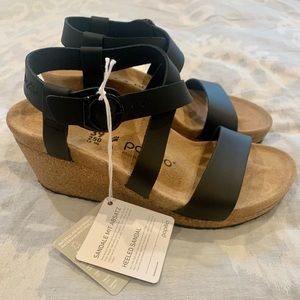 Birkenstock Women’s Sibyl Leather Black Sandals Size 39 N (US 8)